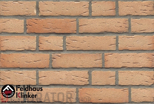 Клинкерная плитка ручной формовки Feldhaus Klinker R696 sintra crema duna 240*71*11 мм