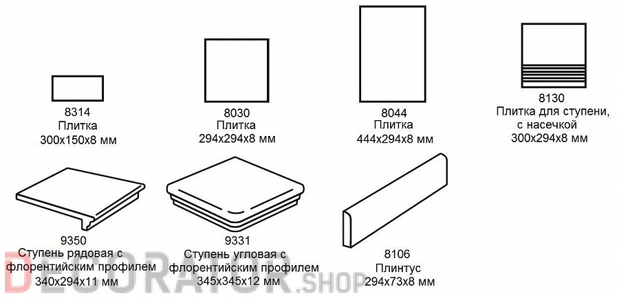 Клинкерная ступень-флорентинер Stroeher Euramic Cadra 522-nuba