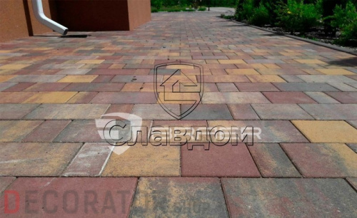 Плитка тротуарная BRAER Старый город Ландхаус Color Mix Степь, 80/160/240*160 мм