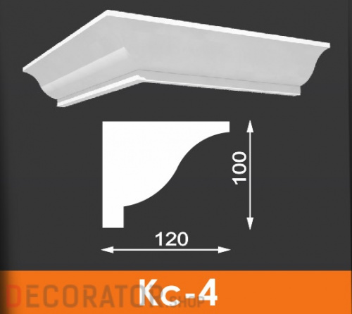 Карниз под кровлю Архитек Кс-4, 1000*100*120 мм