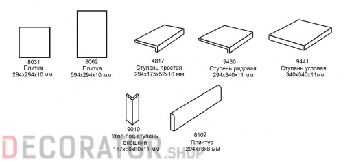 Клинкерная ступень-лофт Stroeher Keraplatte Selected 980-grey