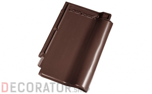 Керамическая черепица рядовая Koramic Alegra 9 Dark Brown Engobe